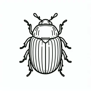 Beetle coloring pages 2