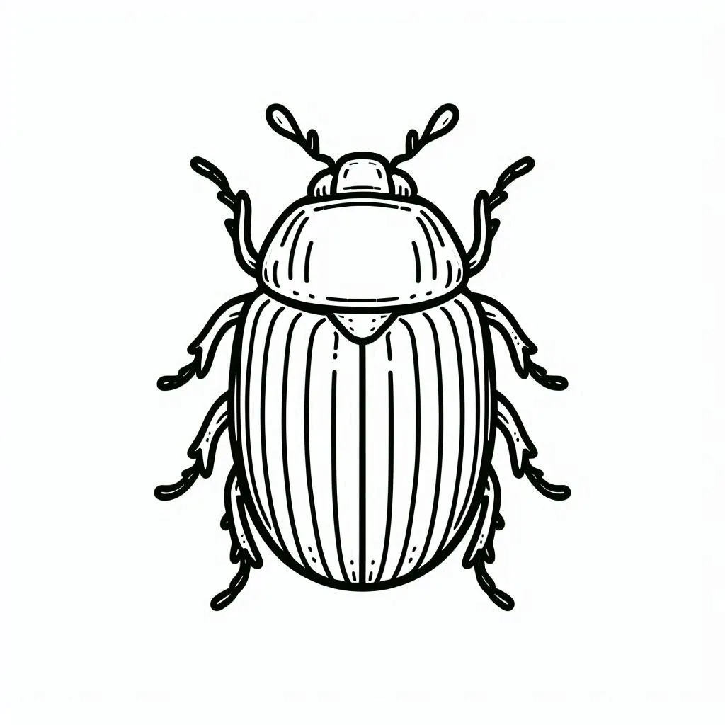 Beetle coloring pages 2