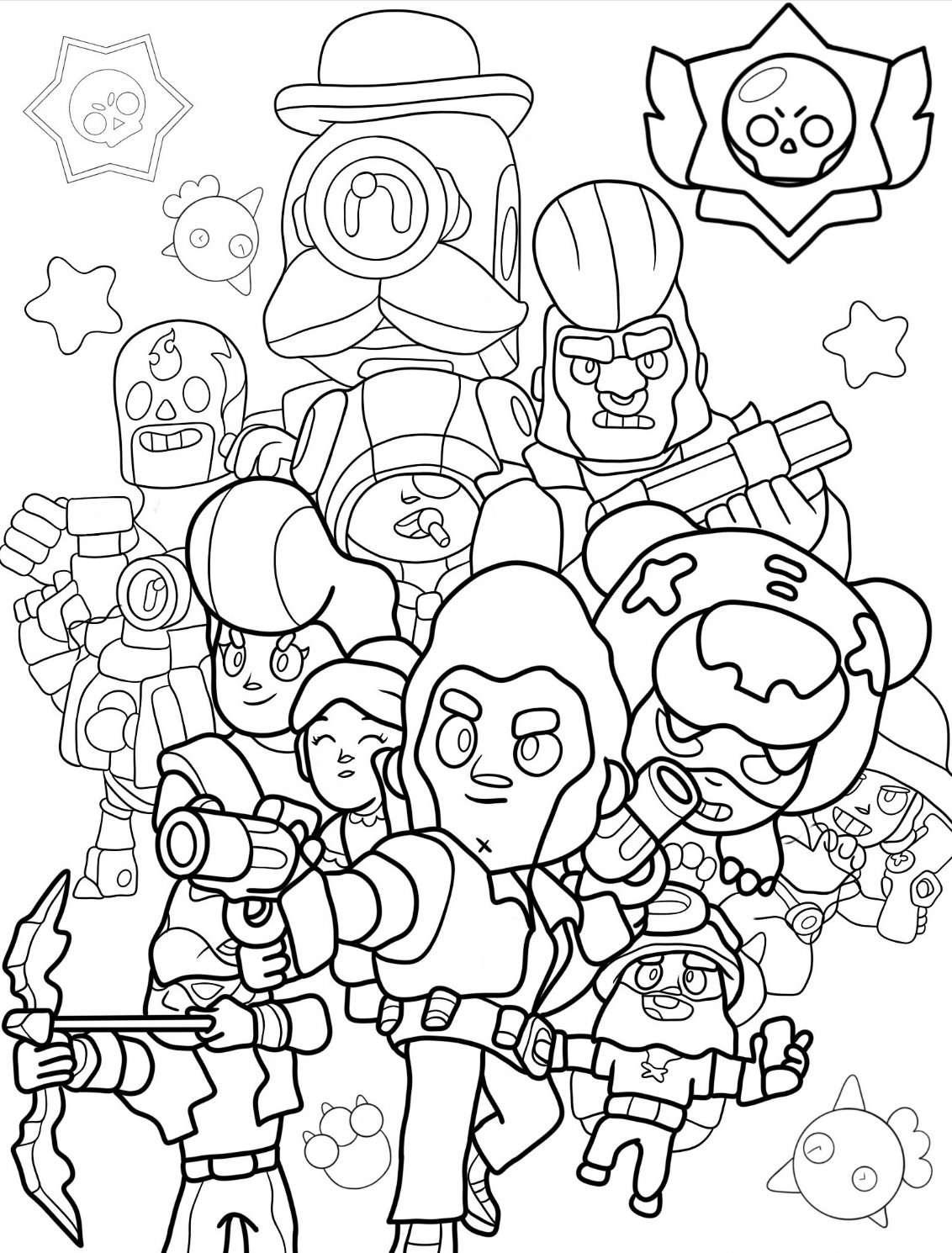 Dibujos para colorear e imprimir Brawl Stars