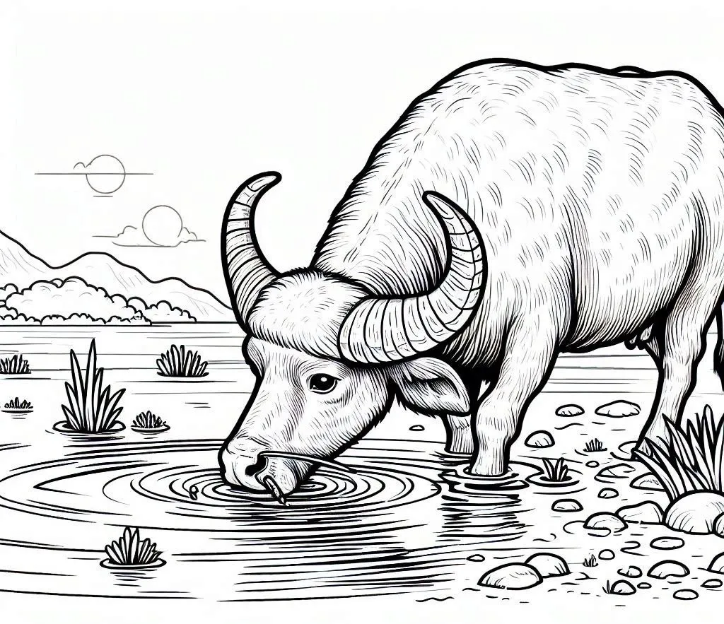 Dibujos para colorear e imprimir Buffaloes