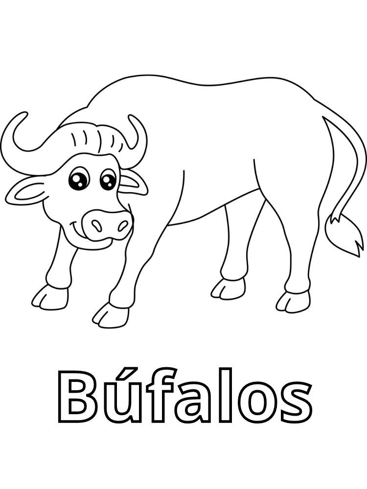 Dibujos para colorear e imprimir Buffaloes