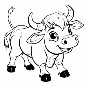 Bull coloring pages 23