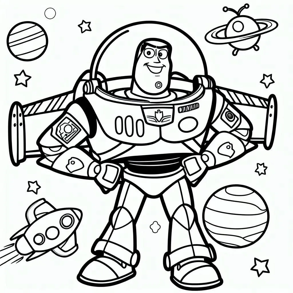 Dibujos para colorear e imprimir Buzz Lightyear