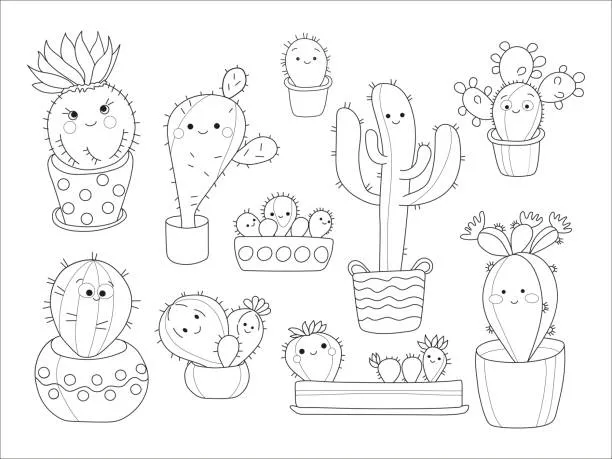 Dibujos para colorear e imprimir Cactus