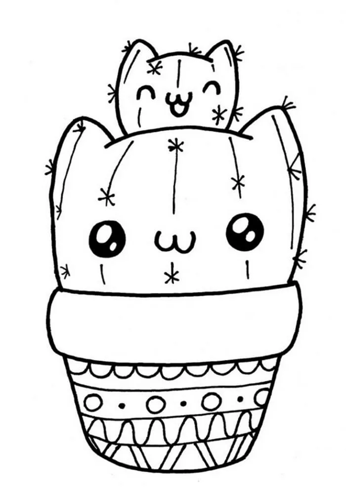 Dibujos para colorear e imprimir Cactus