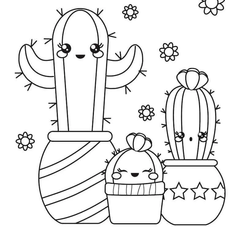 Dibujos para colorear e imprimir Cactus