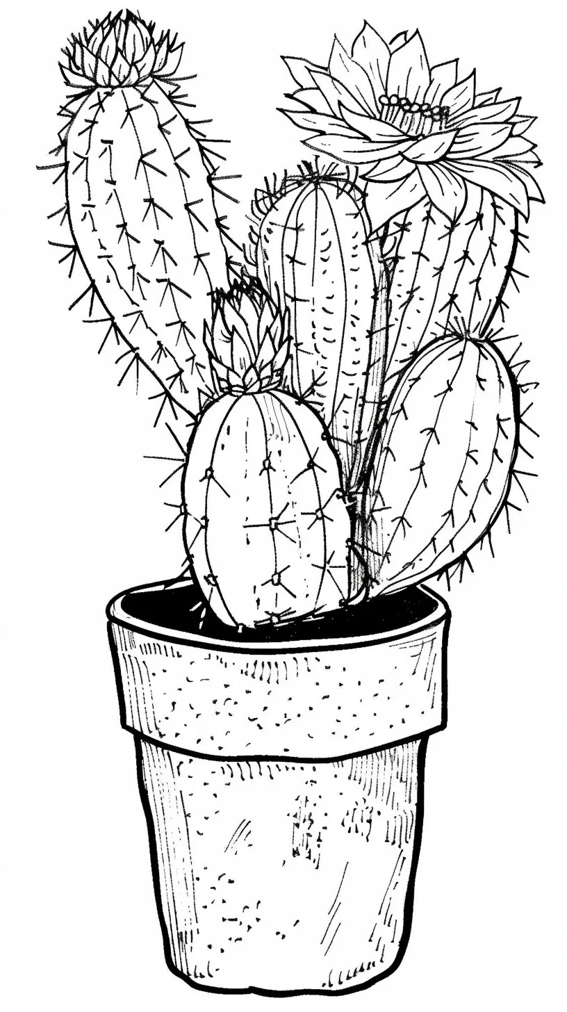 Dibujos para colorear e imprimir Cactus