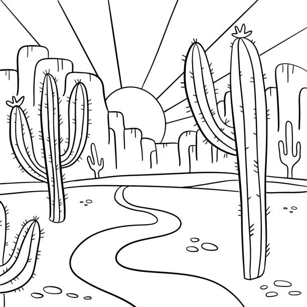 Dibujos para colorear e imprimir Cactus