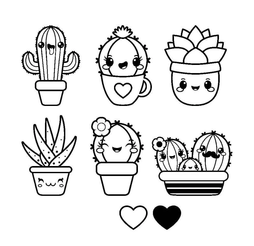 Dibujos para colorear e imprimir Cactus