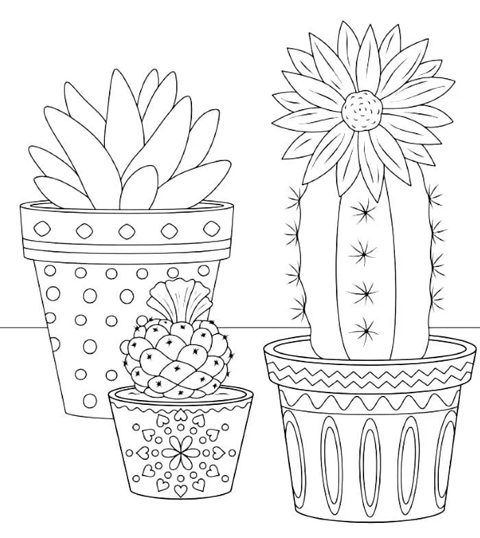 Dibujos para colorear e imprimir Cactus