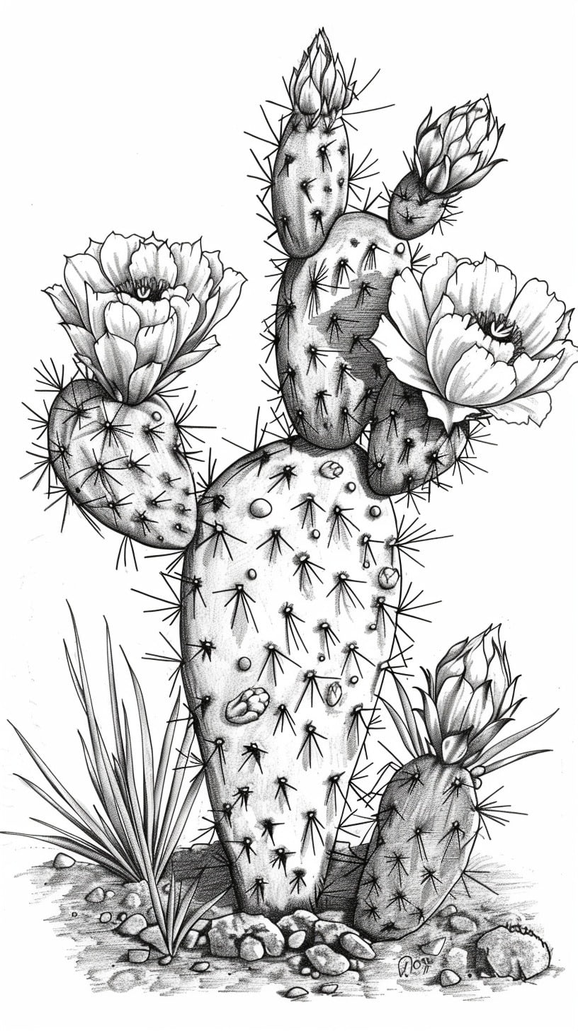 Dibujos para colorear e imprimir Cactus