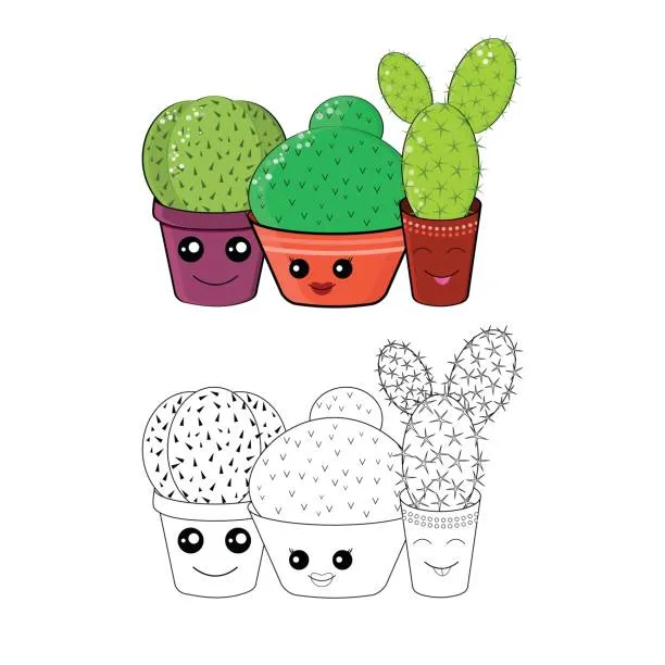 Dibujos para colorear e imprimir Cactus