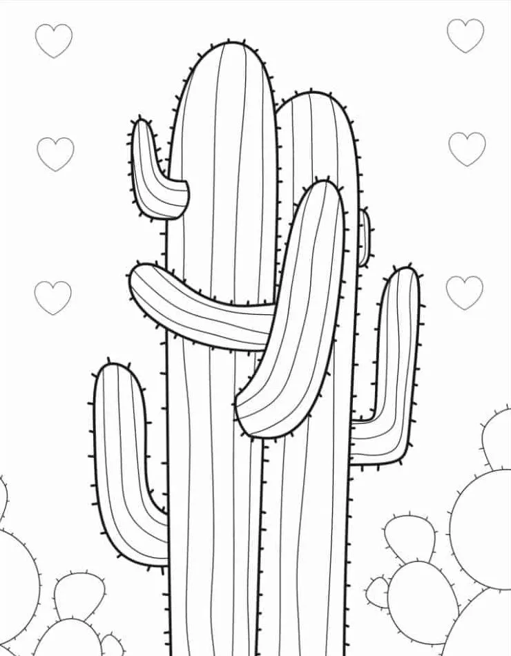 Dibujos para colorear e imprimir Cactus