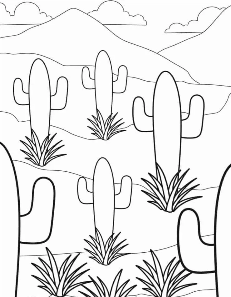 Dibujos para colorear e imprimir Cactus