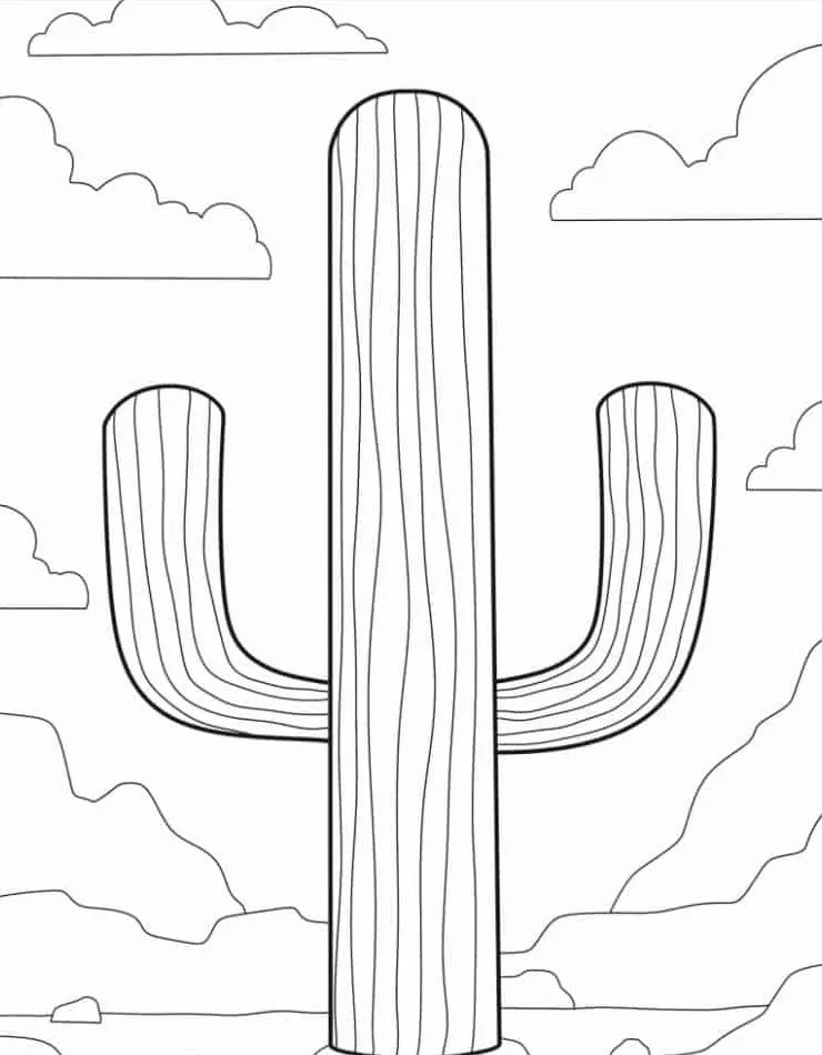 Dibujos para colorear e imprimir Cactus