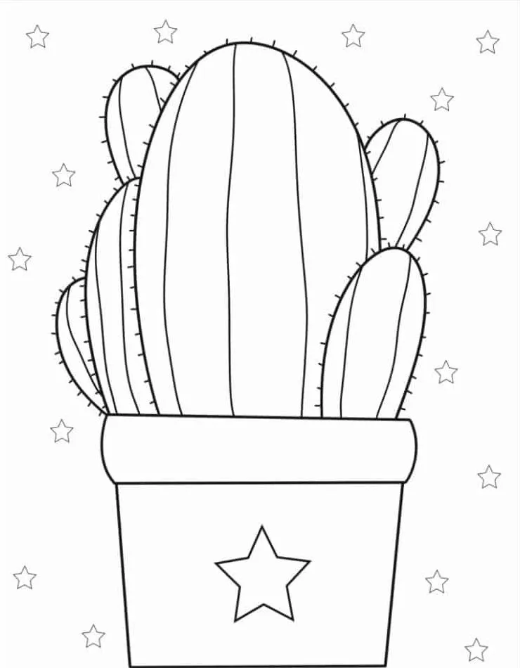 Dibujos para colorear e imprimir Cactus