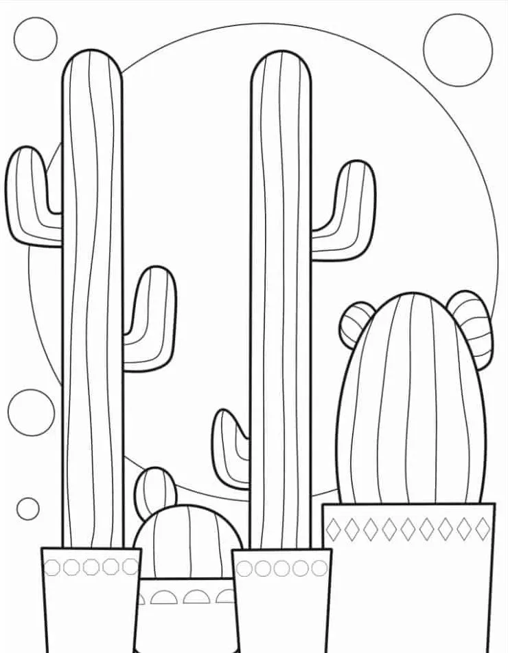 Dibujos para colorear e imprimir Cactus