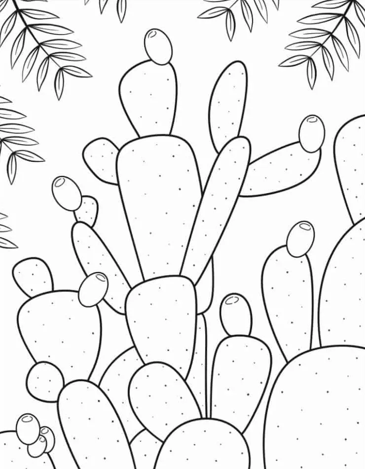 Dibujos para colorear e imprimir Cactus