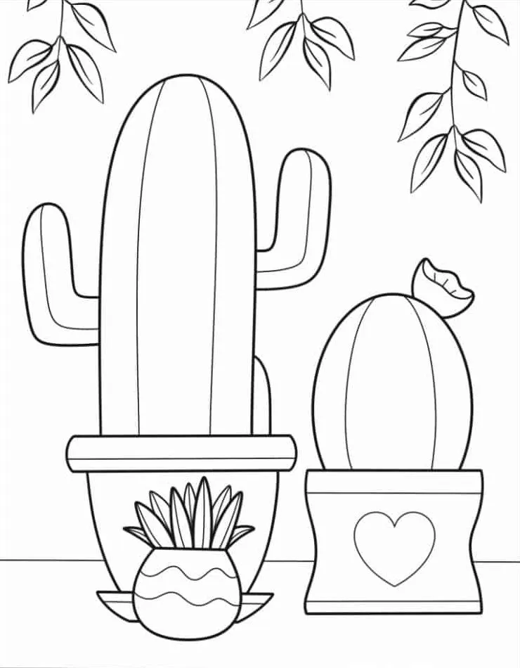 Dibujos para colorear e imprimir Cactus