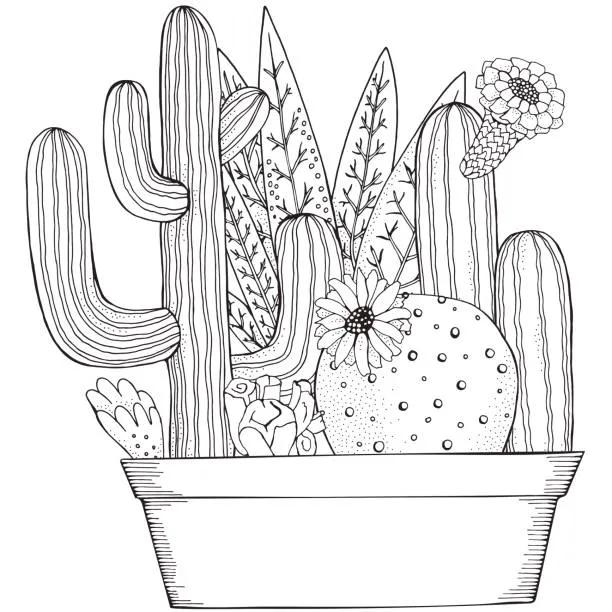 Dibujos para colorear e imprimir Cactus