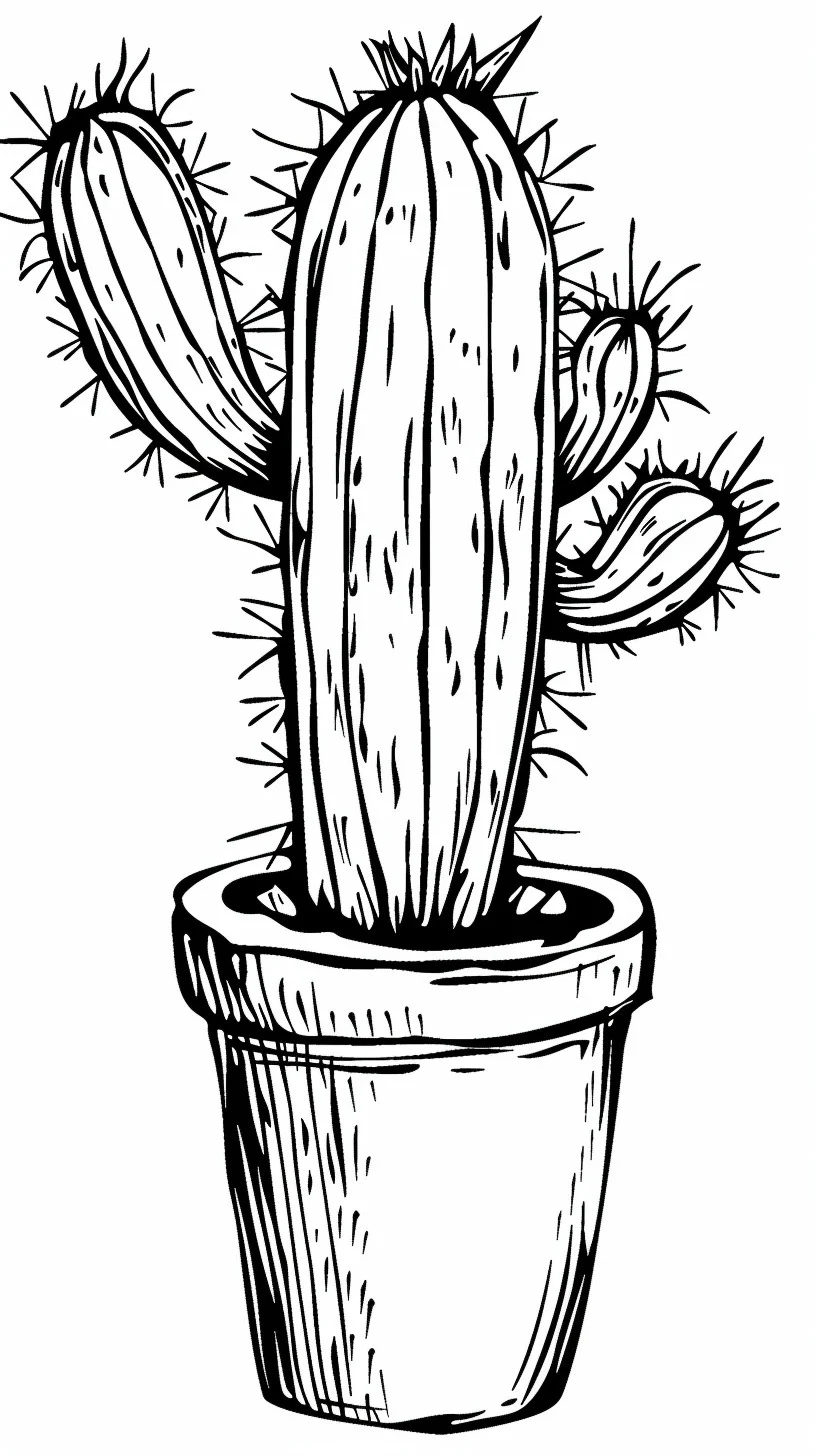 Dibujos para colorear e imprimir Cactus