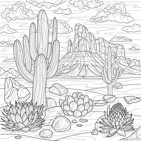 Dibujos para colorear e imprimir Cactus