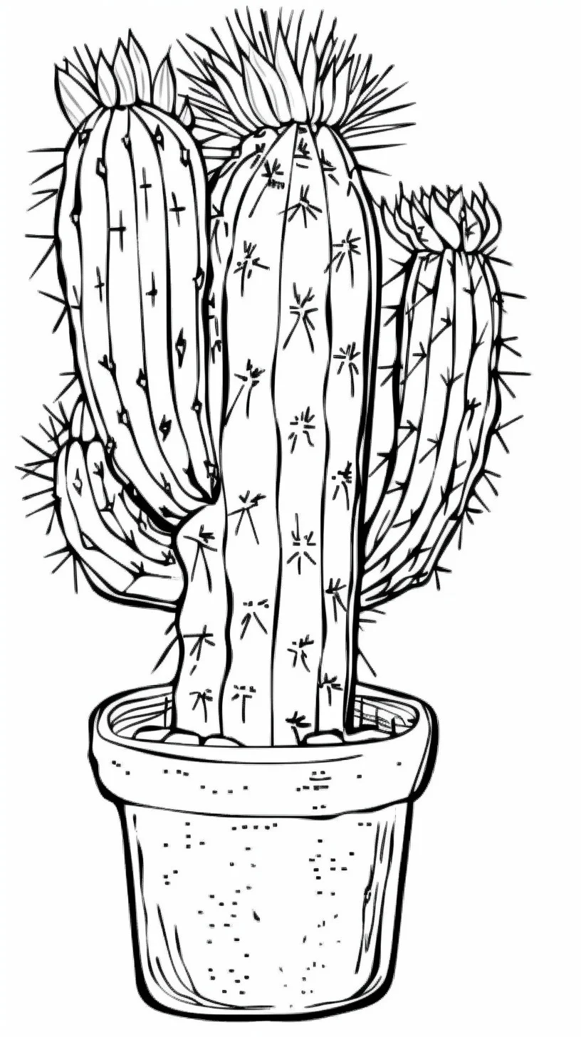 Dibujos para colorear e imprimir Cactus