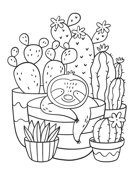 Dibujos para colorear e imprimir Cactus