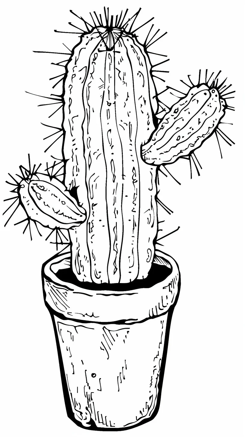 Dibujos para colorear e imprimir Cactus