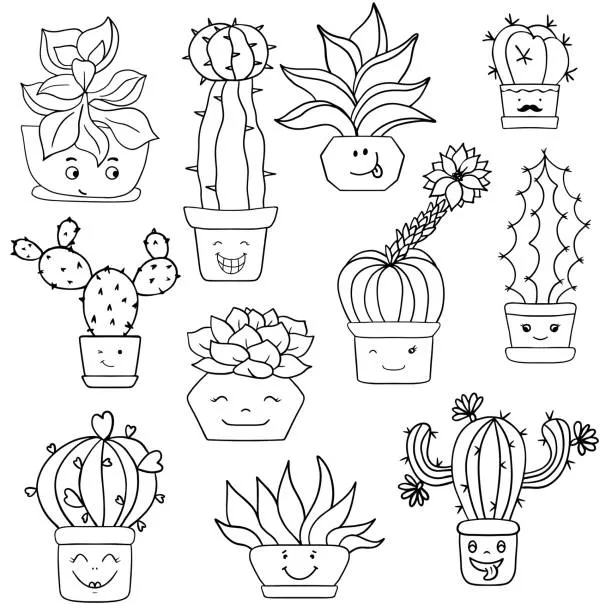 Dibujos para colorear e imprimir Cactus