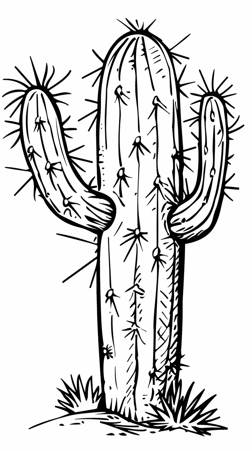 Dibujos para colorear e imprimir Cactus