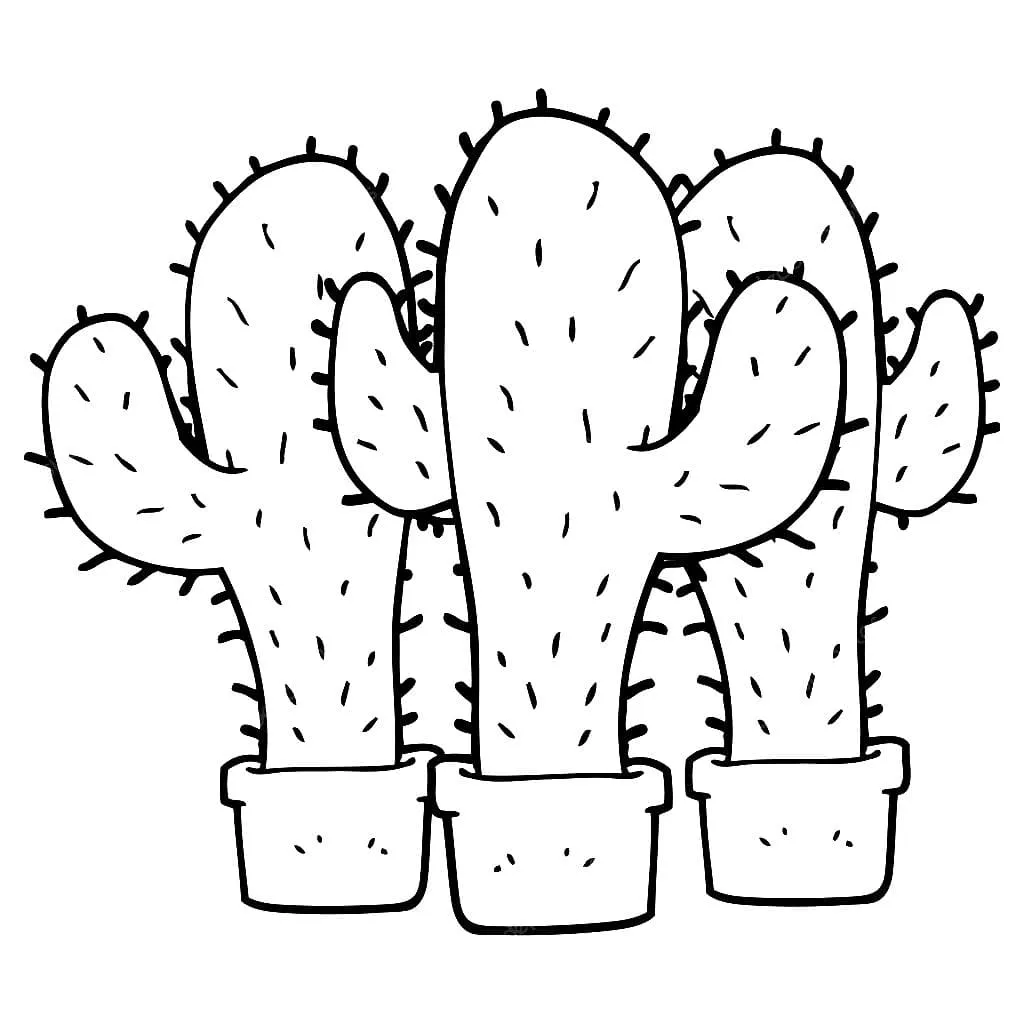 Dibujos para colorear e imprimir Cactus