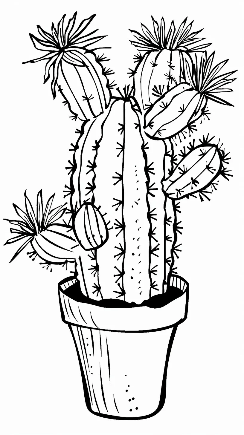 Dibujos para colorear e imprimir Cactus