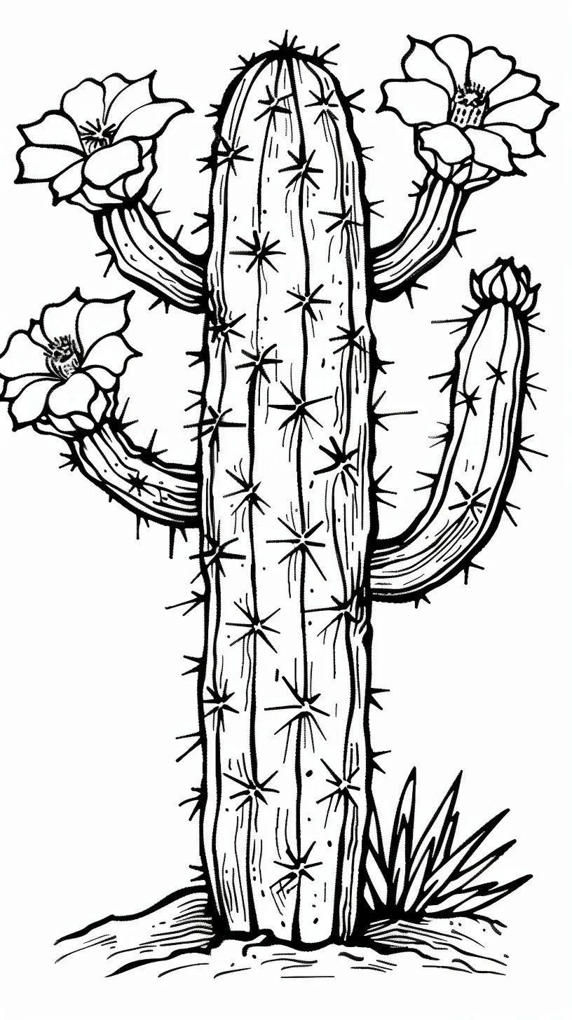 Dibujos para colorear e imprimir Cactus