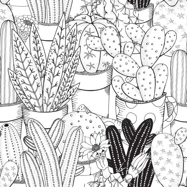 Dibujos para colorear e imprimir Cactus