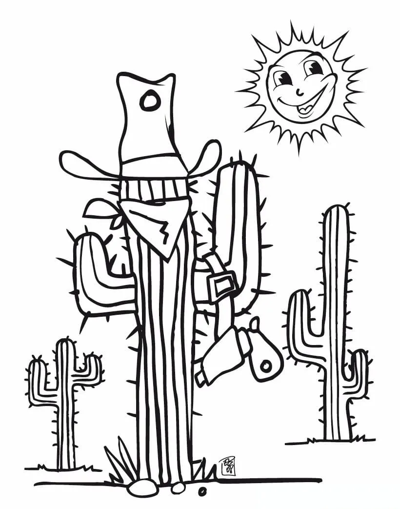 Dibujos para colorear e imprimir Cactus