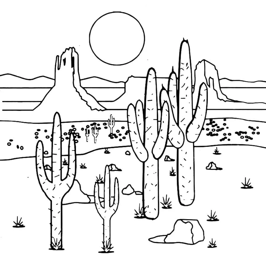 Dibujos para colorear e imprimir Cactus