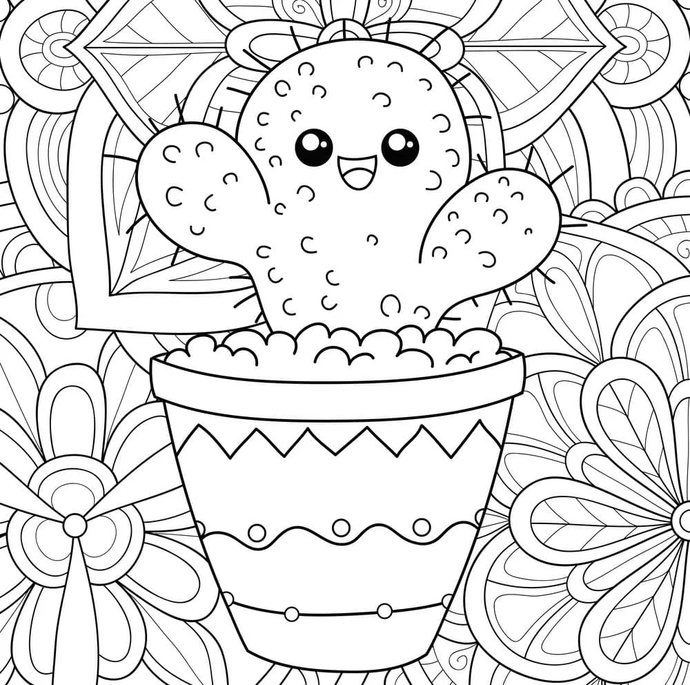 Dibujos para colorear e imprimir Cactus