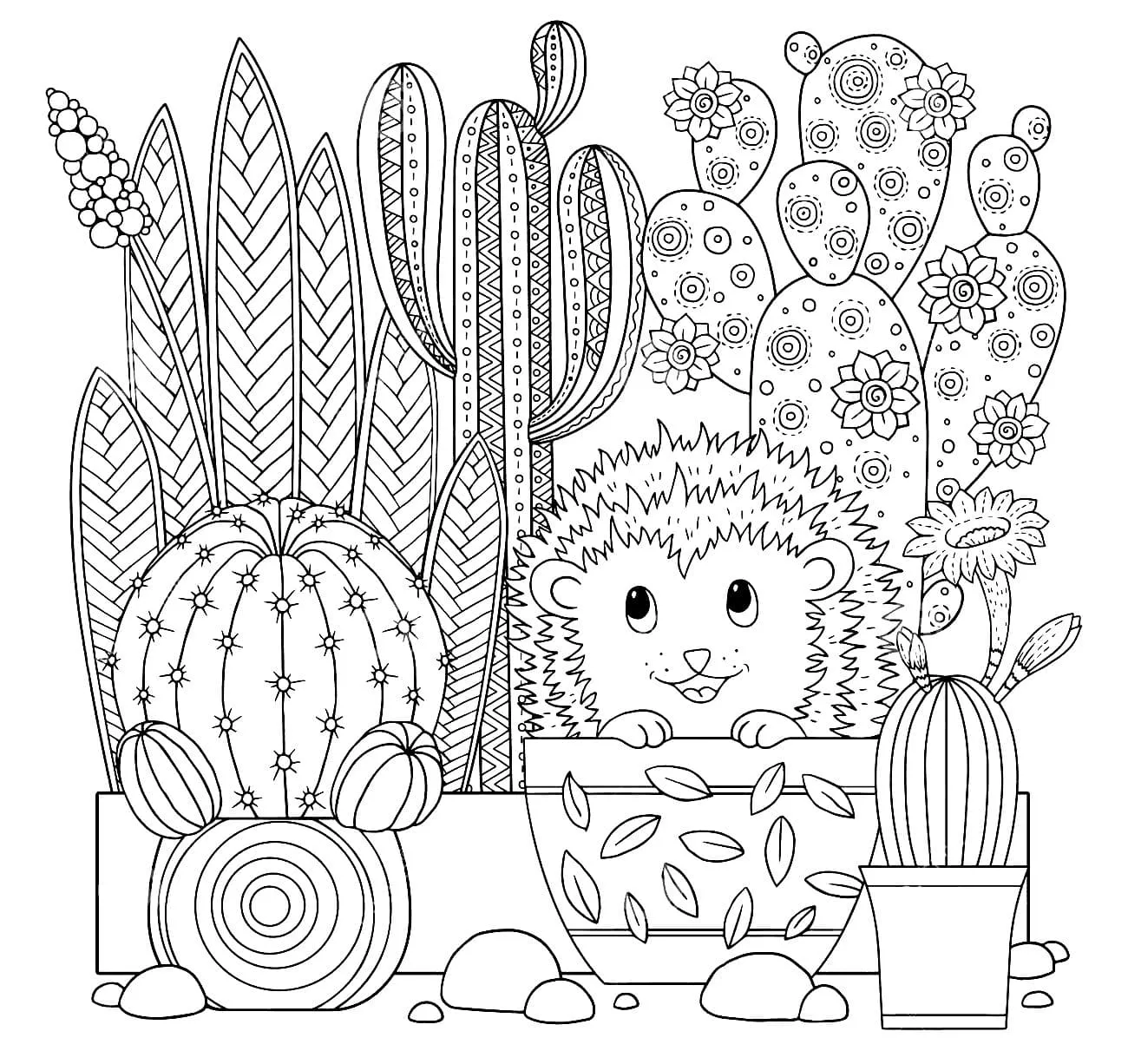 Dibujos para colorear e imprimir Cactus