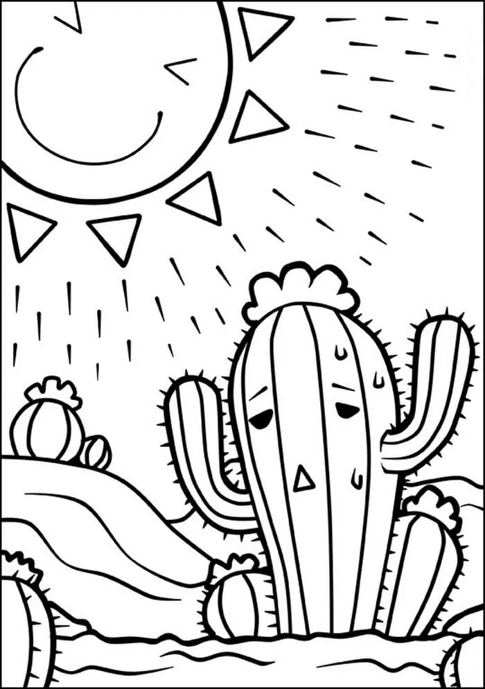 Dibujos para colorear e imprimir Cactus