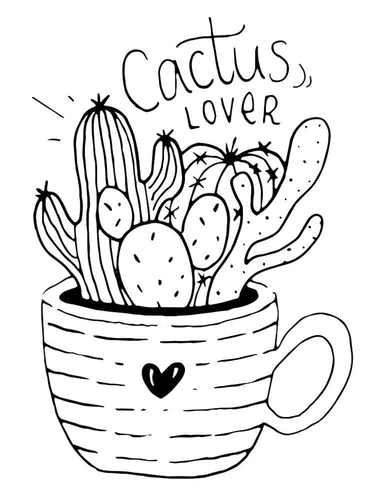 Dibujos para colorear e imprimir Cactus