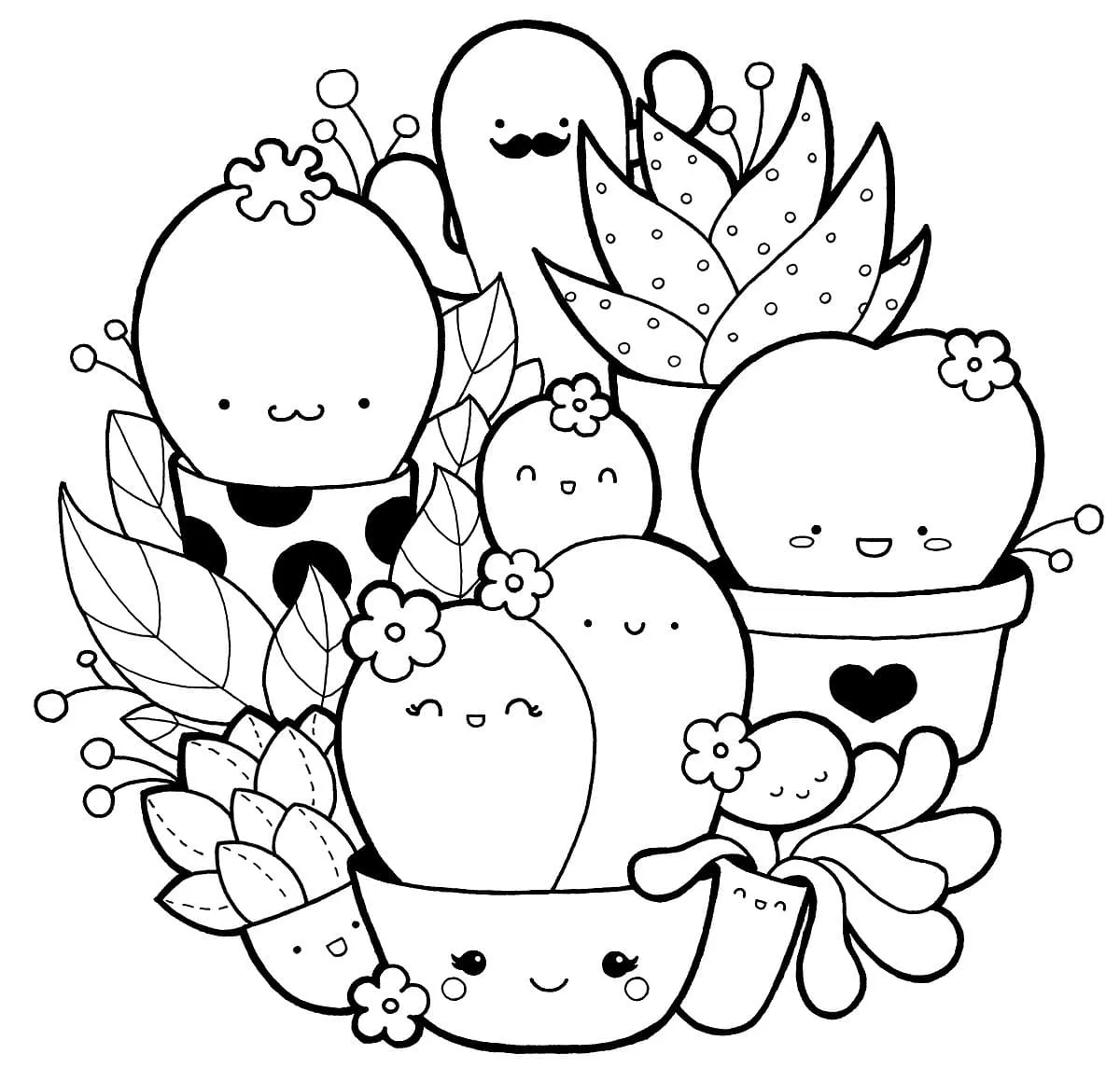 Dibujos para colorear e imprimir Cactus