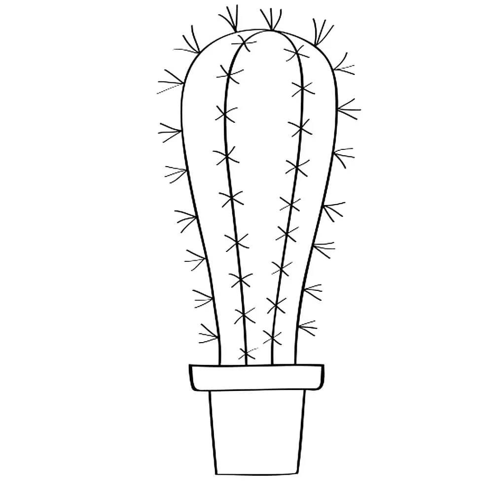 Dibujos para colorear e imprimir Cactus