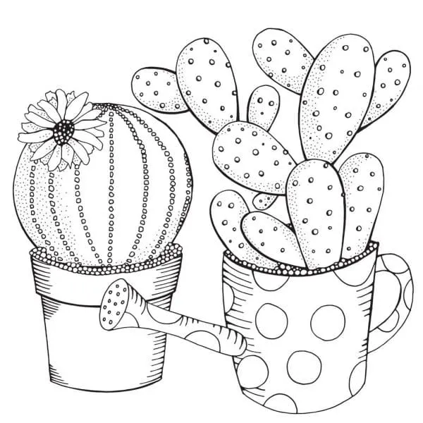 Dibujos para colorear e imprimir Cactus