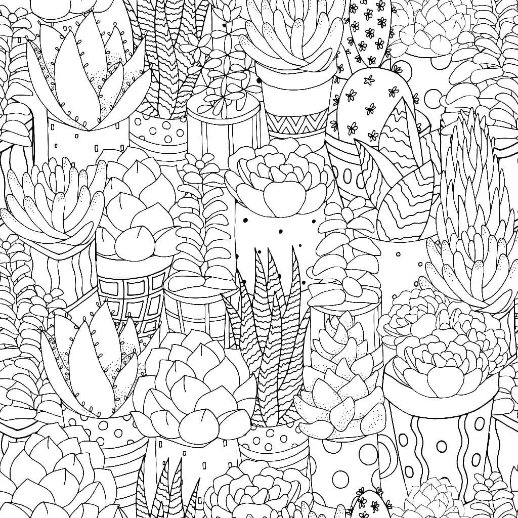 Dibujos para colorear e imprimir Cactus