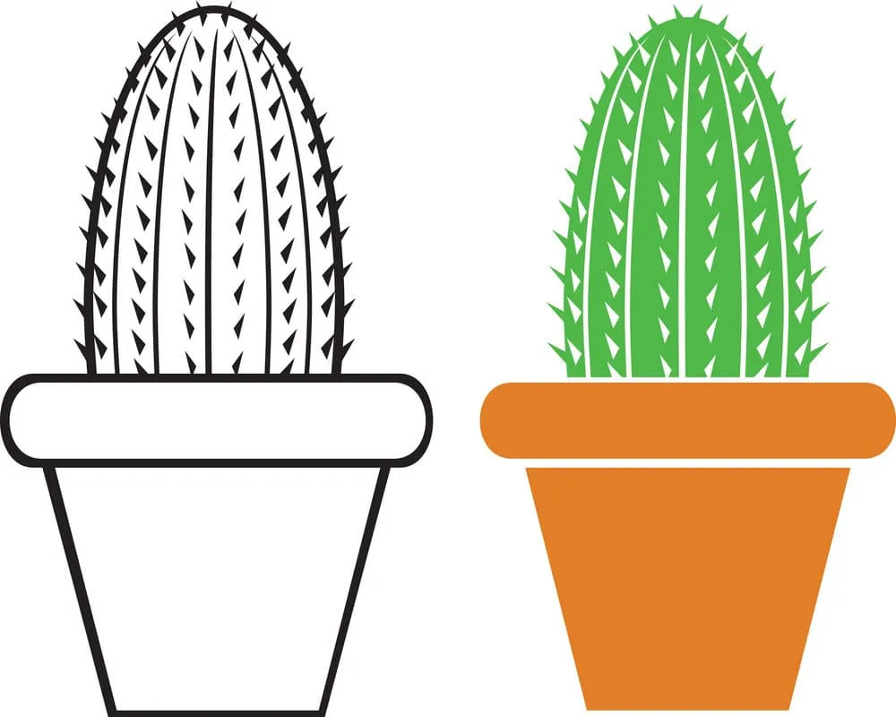 Dibujos para colorear e imprimir Cactus