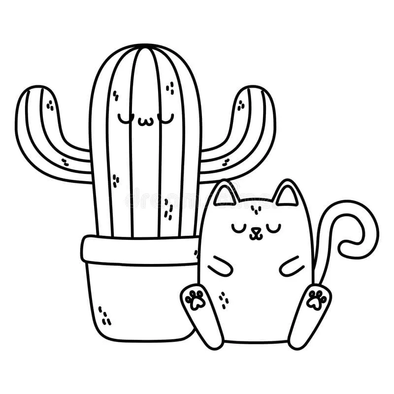 Dibujos para colorear e imprimir Cactus