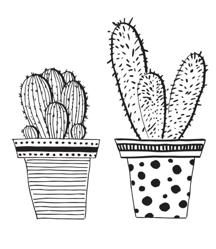 Dibujos para colorear e imprimir Cactus