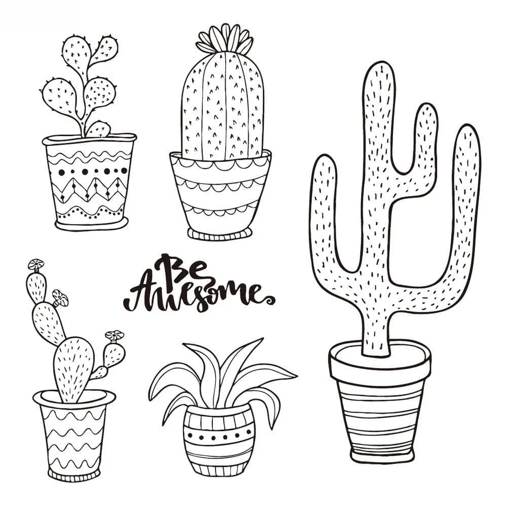 Dibujos para colorear e imprimir Cactus