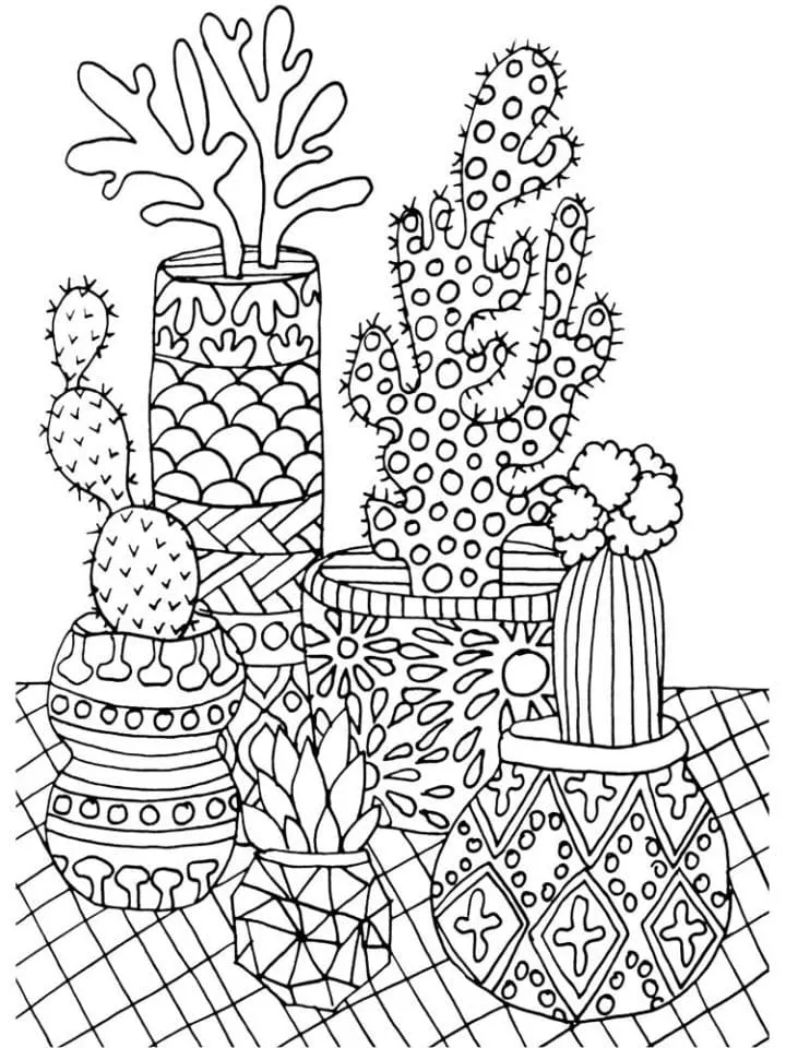 Dibujos para colorear e imprimir Cactus